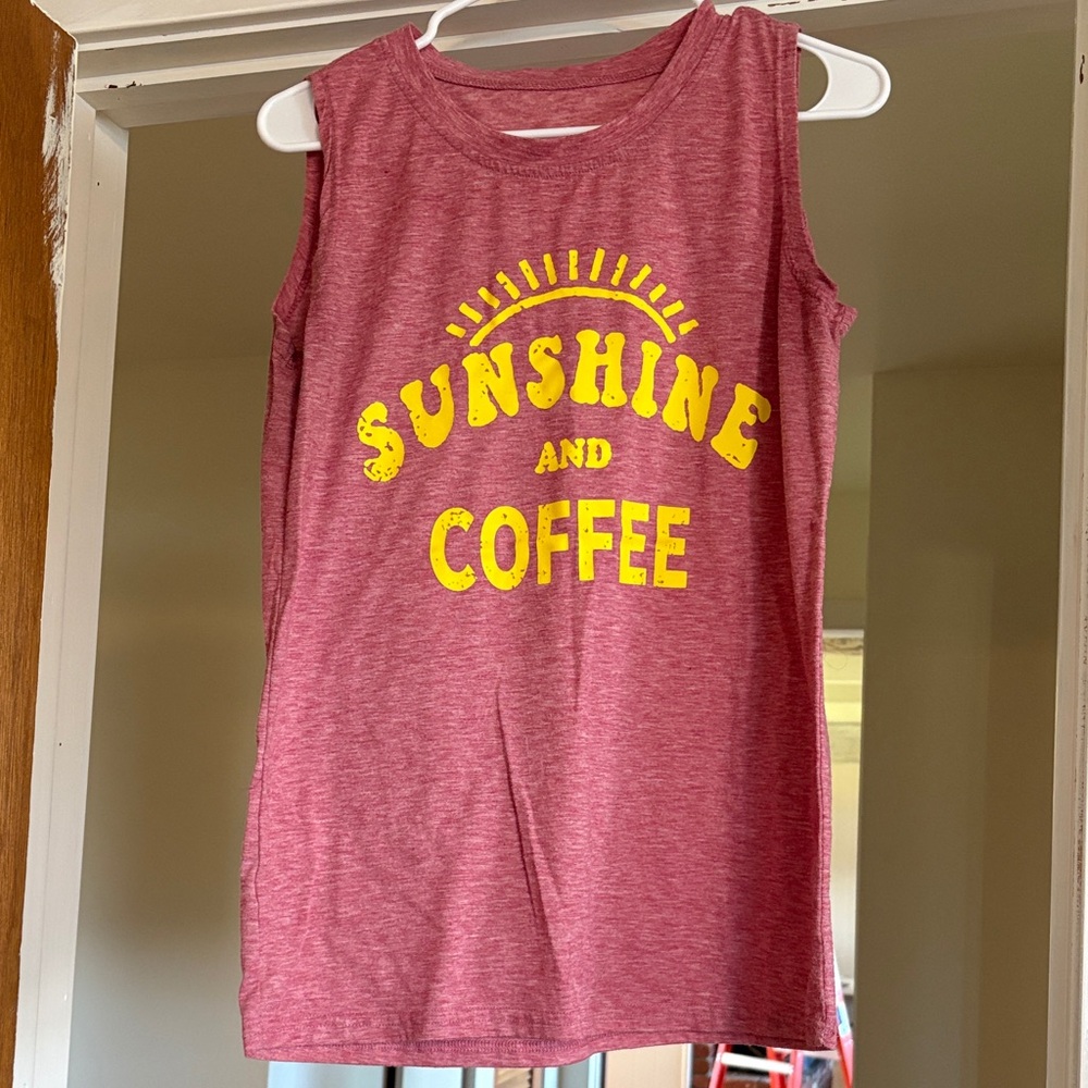 Sunshine and coffee muscle tee